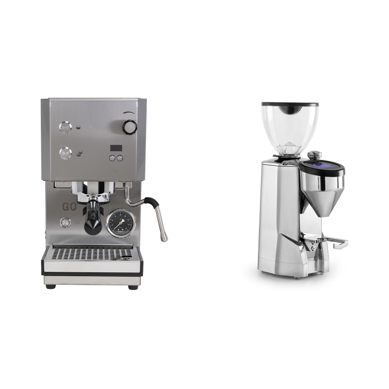Profitec GO 2.0, brushed stainless steel + Rocket Espresso SUPER FAUSTO, chrome Profitec GO 2.0, brushed stainless steel + Rocket Espresso SUPER FAUSTO, chrome