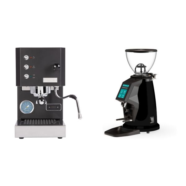 Profitec GO, black + Rocket Espresso SPLUGA, black