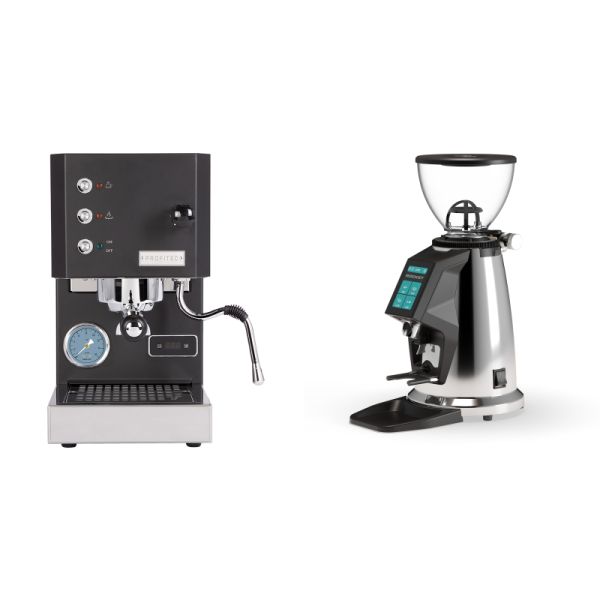 Profitec GO, black + Rocket Espresso SPLUGA, chrome