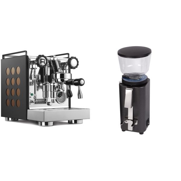 Rocket Espresso Appartamento, black/copper + ECM C-Manuale 54, anthracite