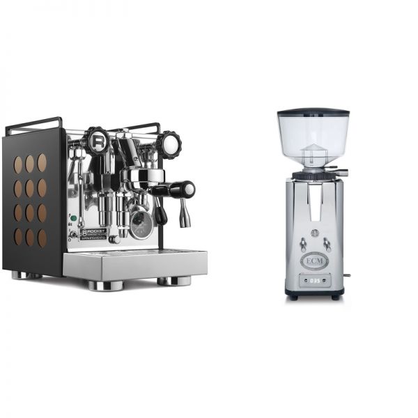Rocket Espresso Appartamento, black/copper + ECM S-Automatik 64