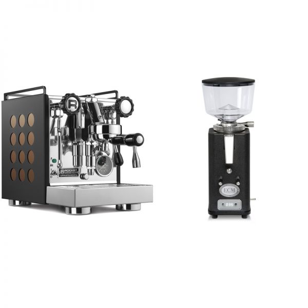 Rocket Espresso Appartamento, black/copper + ECM S-Automatik 64, anthracite