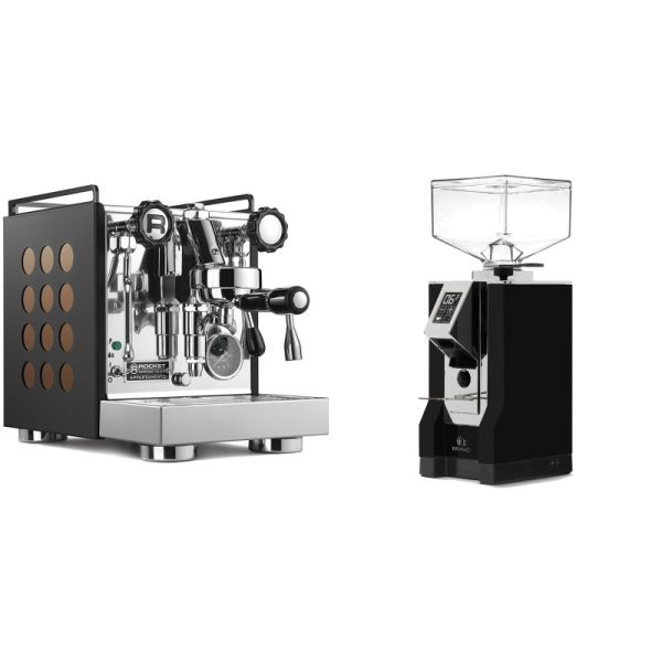 Rocket Espresso Appartamento, black/copper + Eureka Mignon Bravo, CR black