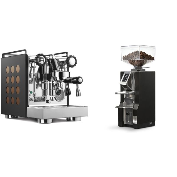 Rocket Espresso Appartamento, black/copper + Eureka Mignon Libra, CR black