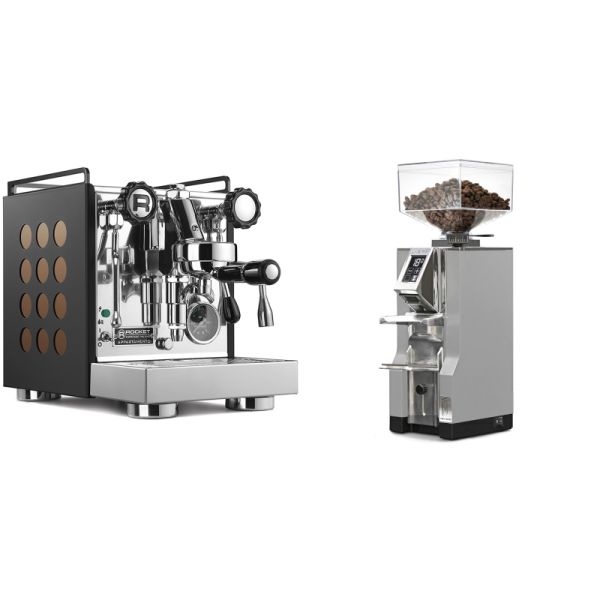 Rocket Espresso Appartamento, black/copper + Eureka Mignon Libra, CR grey