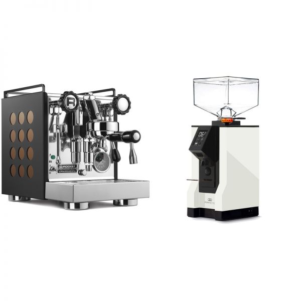 Rocket Espresso Appartamento, black/copper + Eureka Mignon Perfetto, BL white