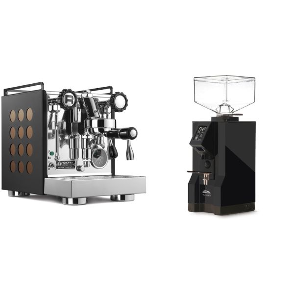 Rocket Espresso Appartamento, black/copper + Eureka Mignon Turbo, BL black