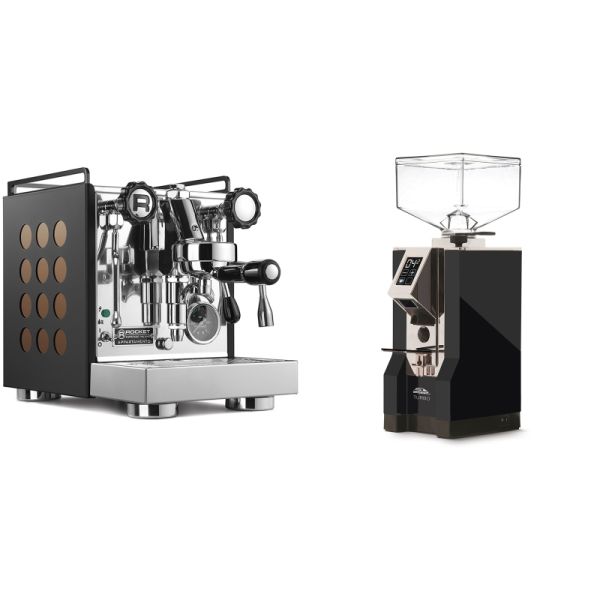 Rocket Espresso Appartamento, black/copper + Eureka Mignon Turbo, CR black