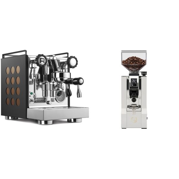 Rocket Espresso Appartamento, black/copper + Eureka Mignon XL, CR white