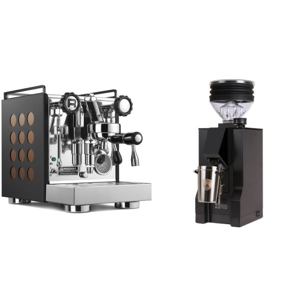 Rocket Espresso Appartamento, black/copper + Eureka Mignon Zero, BL black