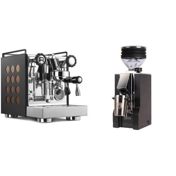 Rocket Espresso Appartamento, black/copper + Eureka Mignon Zero, CR black