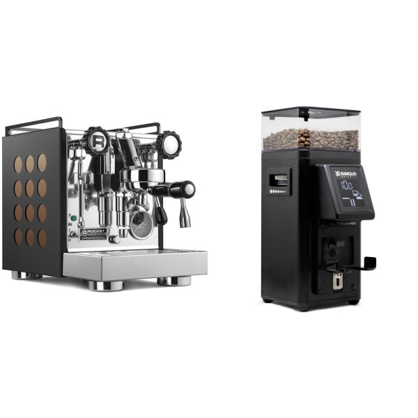 Rocket Espresso Appartamento, black/copper + Rancilio STILE, black