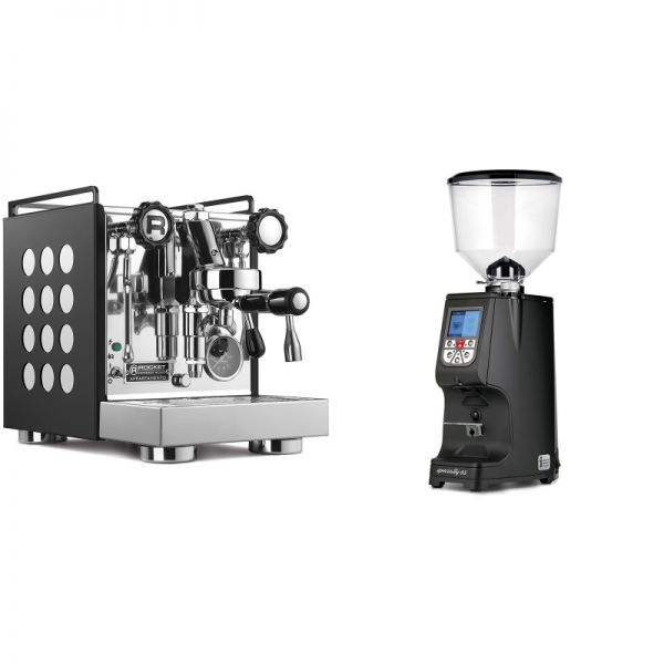 Rocket Espresso Appartamento, black/white + Eureka Atom Specialty 65, black