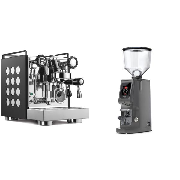 Rocket Espresso Appartamento, black/white + Eureka Atom W 65, grey