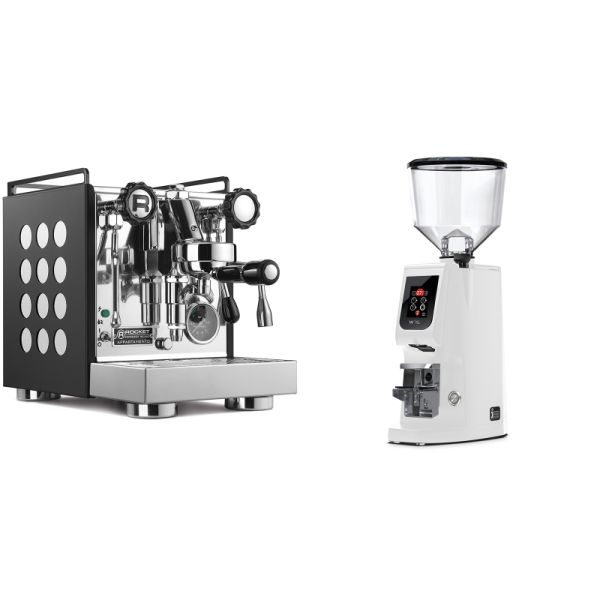 Rocket Espresso Appartamento, black/white + Eureka Atom W 75, white