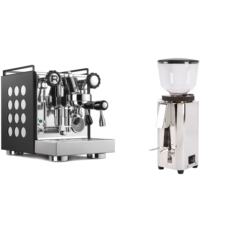 Rocket Espresso Appartamento, black/white + ECM C-Manuale 54
