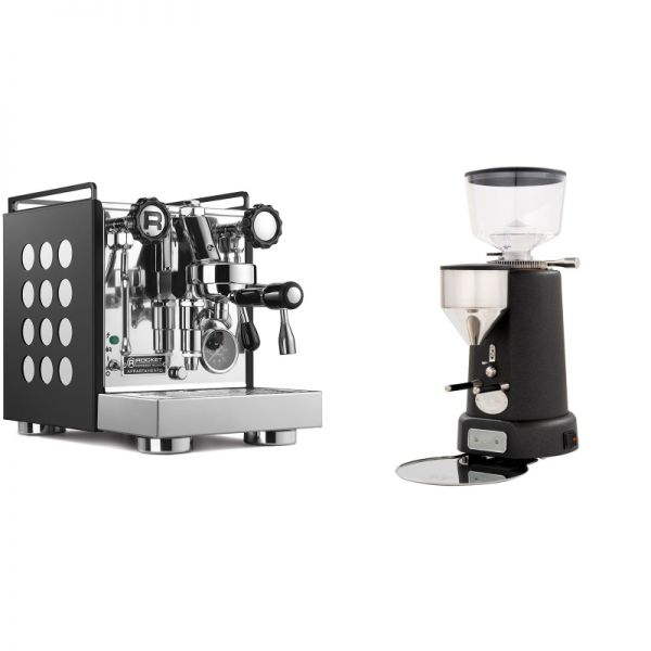 Rocket Espresso Appartamento, black/white + ECM V-Titan 64, anthracite