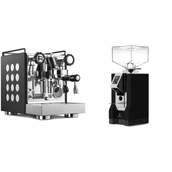 Rocket Espresso Appartamento, black/white + Eureka Mignon Bravo, CR black