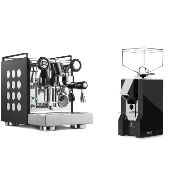 Rocket Espresso Appartamento, black/white + Eureka Mignon Classico, CR black