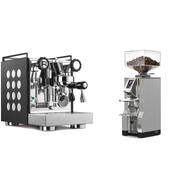 Rocket Espresso Appartamento, black/white + Eureka Mignon Libra, CR grey