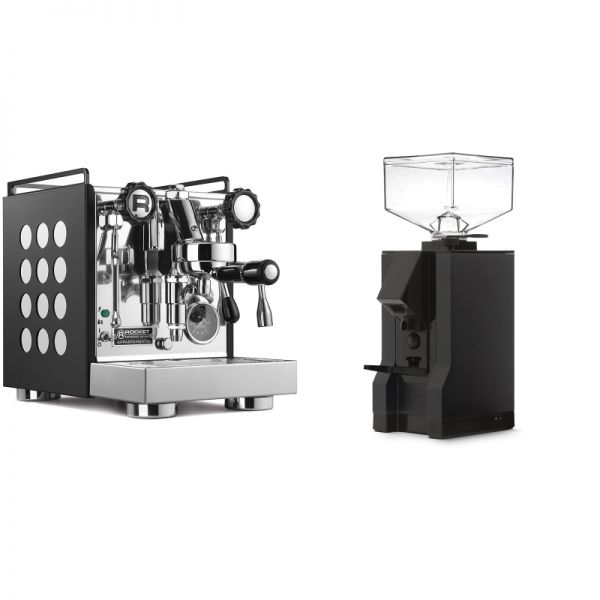 Rocket Espresso Appartamento, black/white + Eureka Mignon Manuale, BL black
