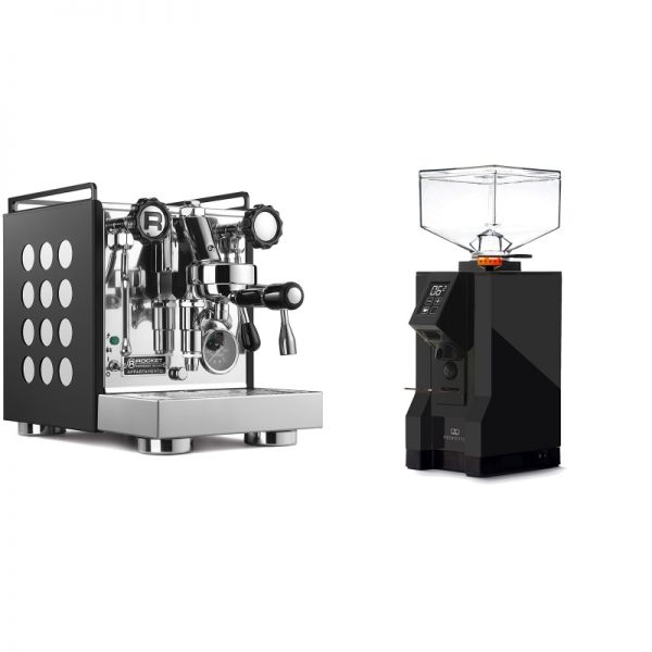 Rocket Espresso Appartamento, black/white + Eureka Mignon Perfetto, BL black