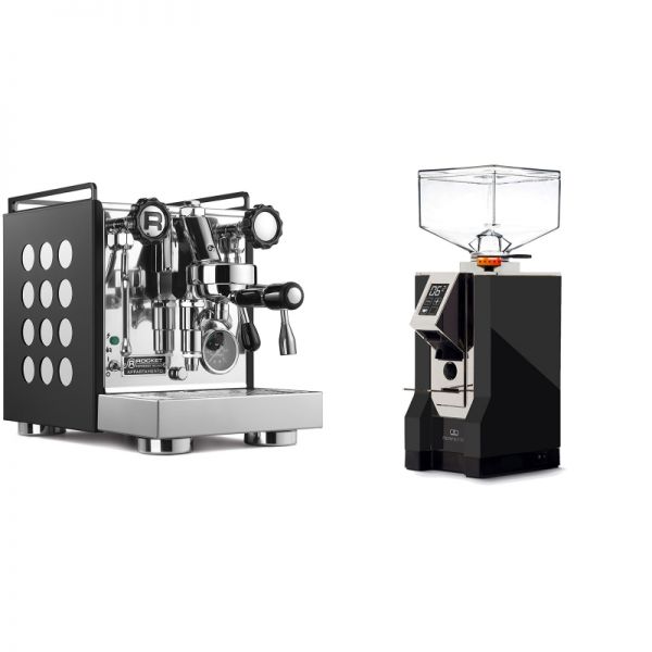 Rocket Espresso Appartamento, black/white + Eureka Mignon Perfetto, CR black