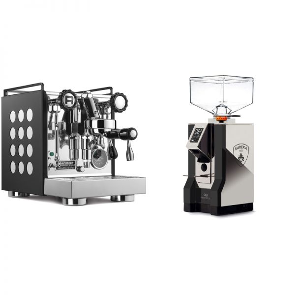 Rocket Espresso Appartamento, black/white + Eureka Mignon Perfetto, NX black
