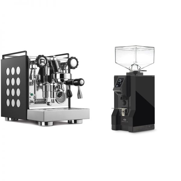 Rocket Espresso Appartamento, black/white + Eureka Mignon Specialita, BL black