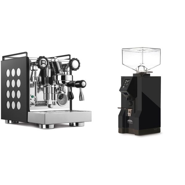 Rocket Espresso Appartamento, black/white + Eureka Mignon Turbo, BL black