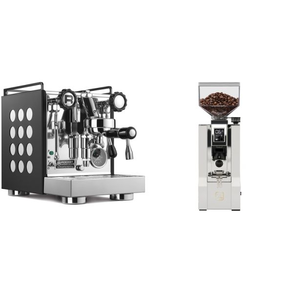Rocket Espresso Appartamento, black/white + Eureka Mignon XL, CR white