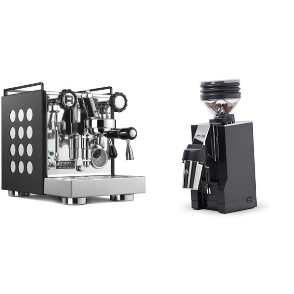 Rocket Espresso Appartamento, black/white + Eureka Mignon Zero 65 All Purpose, CR black