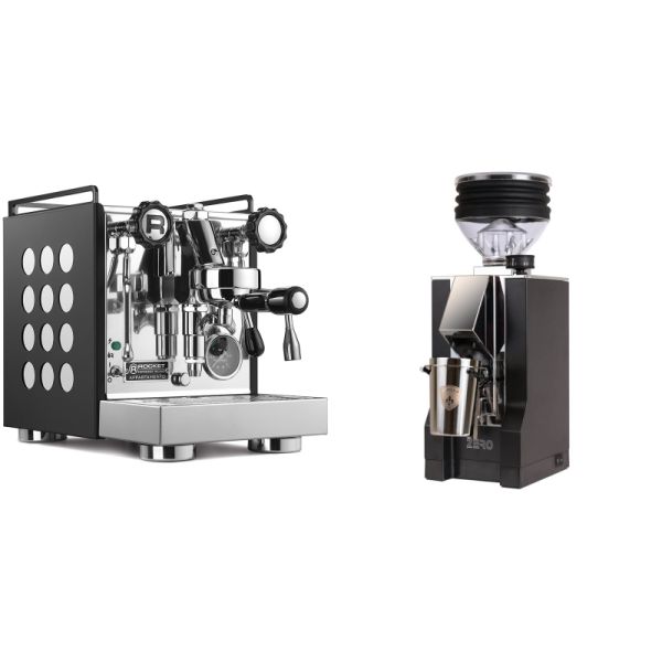 Rocket Espresso Appartamento, black/white + Eureka Mignon Zero, CR black