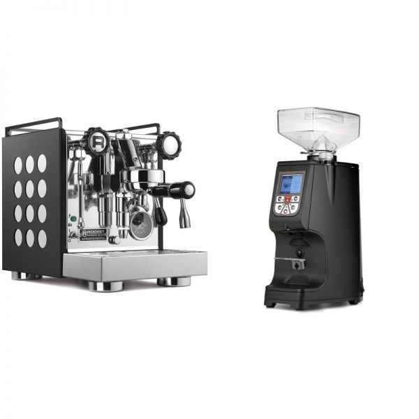Rocket Espresso Appartamento, black/white + Eureka Atom 60, black