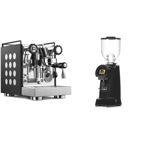 Rocket Espresso Appartamento, black/white + Eureka Helios 65, black