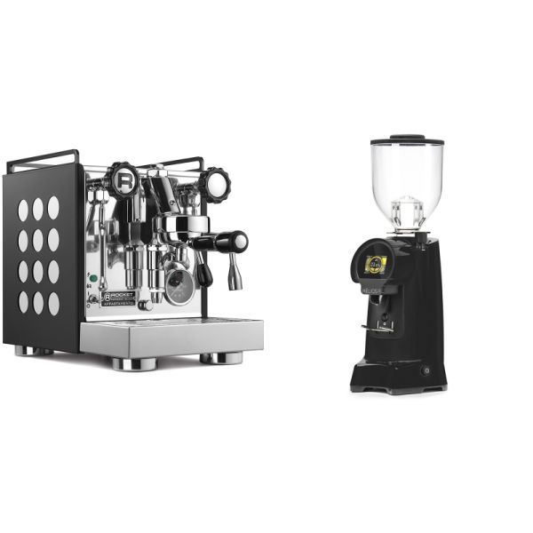 Rocket Espresso Appartamento, black/white + Eureka Helios 75, black