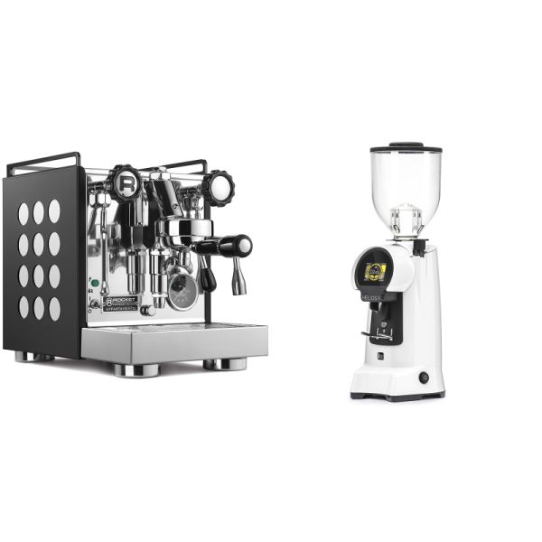 Rocket Espresso Appartamento, black/white + Eureka Helios 75, white