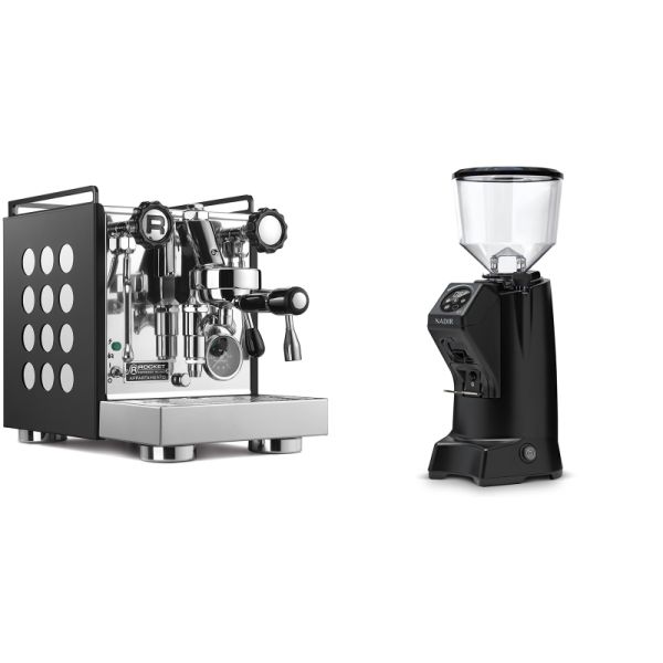 Rocket Espresso Appartamento, black/white + Eureka Nadir 65, black