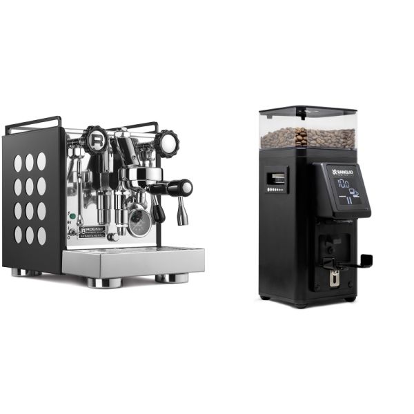 Rocket Espresso Appartamento, black/white + Rancilio STILE, black