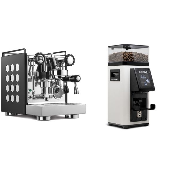 Rocket Espresso Appartamento, black/white + Rancilio STILE, white