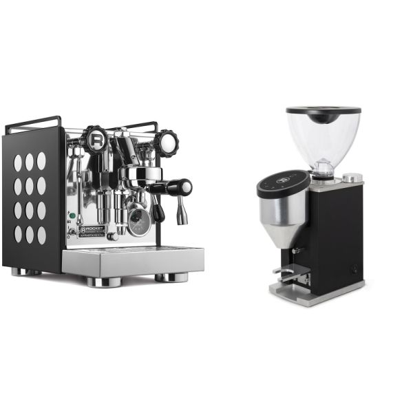Rocket Espresso Appartamento, black/white + Rocket Espresso FAUSTINO 3.1, black