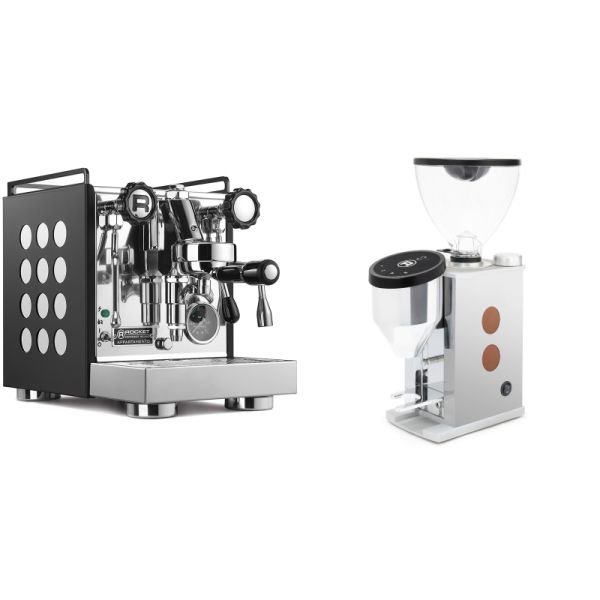 Rocket Espresso Appartamento, black/white + Rocket Espresso FAUSTINO 3.1, copper