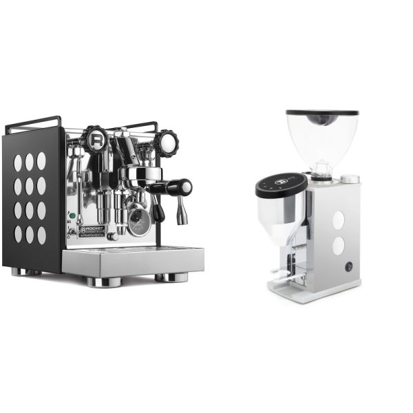 Rocket Espresso Appartamento, black/white + Rocket Espresso FAUSTINO 3.1, white