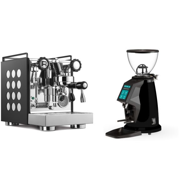 Rocket Espresso Appartamento, black/white + Rocket Espresso SPLUGA, black