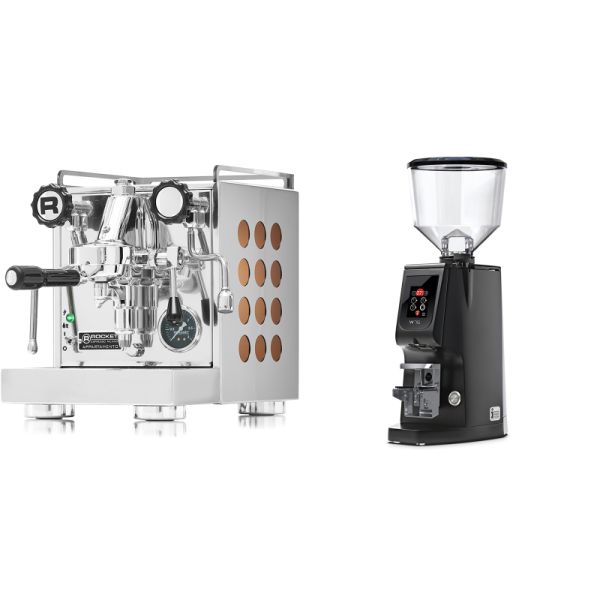 Rocket Espresso Appartamento, copper + Eureka Atom W 75, black