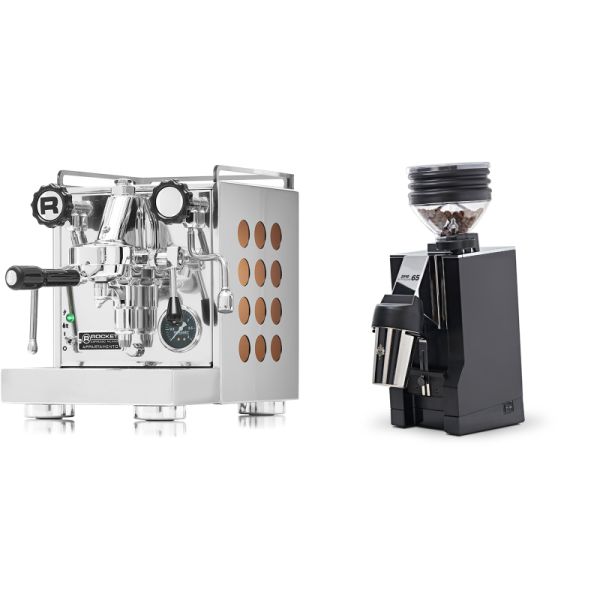 Rocket Espresso Appartamento, copper + Eureka Mignon Zero 65 All Purpose, CR black