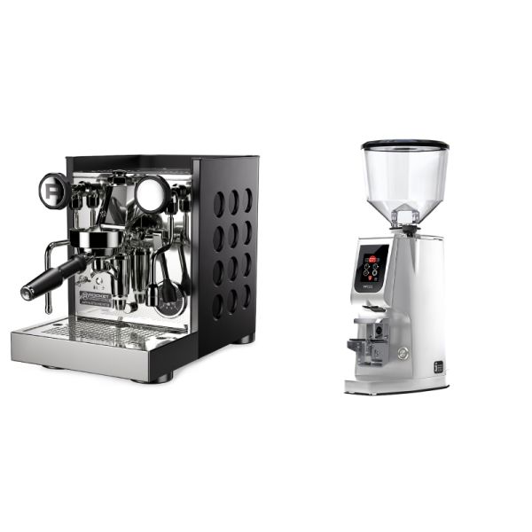 Rocket Espresso Appartamento TCA, black/black + Eureka Atom W 65, chrome