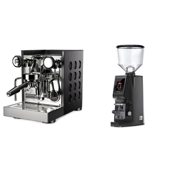 Rocket Espresso Appartamento TCA, black/black + Eureka Atom W 75, black