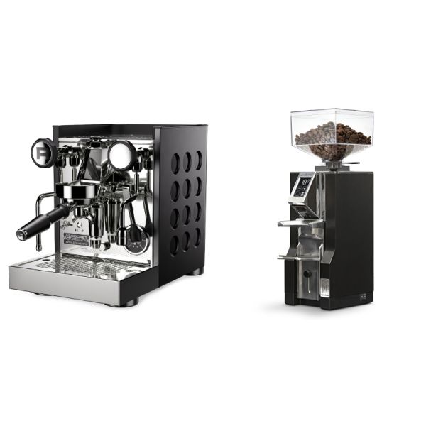 Rocket Espresso Appartamento TCA, black/black + Eureka Mignon Libra, CR black