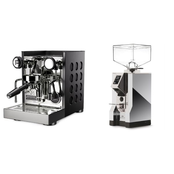 Rocket Espresso Appartamento TCA, black/black + Eureka Mignon Specialita, CR chrome
